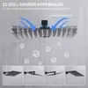 Podomítkový černý sprchový systém, sprchová sada s dešťovou Náhled obrázku produktu 4