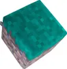 A cube-shaped ottoman with a pixelated Minecraft grass block design. Podgląd zdjęcia produktu
