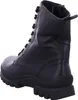 A black leather boot is shown from the side and back against a white background. Produktbild-Vorschau