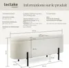 Banc LANJA rembourré, en tissu bouclé et avec espace de Voir les images du produit 6