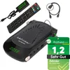A digital satellite receiver and its accessories are displayed on a white background. Produktbild-Vorschau
