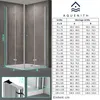 Falttür Duschkabine 90x90x185cm Eckeinstieg Duschabtrennung Produktbild-Vorschau 3
