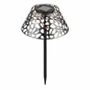 A solar garden stake light with a decorative metal shade. Produktbild-Vorschau