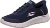 A single blue Skechers walking shoe is shown against a white background. Voir les images du produit