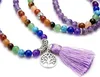 GEHECRST Schmuck 108 Perlen Edelstein Mala Kette 7 Chakra Produktbild-Vorschau 4