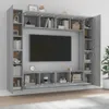 The Living Store 8-tlg. TV-Schrank-Set Grau Sonoma Produktbild-Vorschau 3