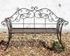 DanDiBo Panchina da giardino in metallo marrone resistente Anteprima dell’immagine prodotto 2