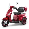 A red electric mobility scooter with a black seat and storage box, shown against a white background. Produktbild-Vorschau