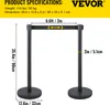 VEVOR 8 x Absperrpfosten aus Eisen und Stahl, Kunststoff Produktbild-Vorschau 8