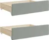 vidaXL Tagesbett Ausziehbar mit Schubladen Hellgrau 100x200 Produktbild-Vorschau 10