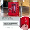 Notschlüsselkasten mit einem Glasbruchhammer von HMF in Rot Produktbild-Vorschau