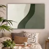 Leinwand Bilder 120x80 cm - Japandi - Linie - Beige - Grün, Produktbild-Vorschau 2