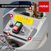 Close-up of the control panel of an electric garden shredder, highlighting various features and controls. Produktbild-Vorschau