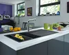 A modern kitchen with a sink, faucet, and fruit on the counter. Produktbild-Vorschau