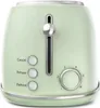 Close-up studio shot of a retro-style green toaster. Voir les images du produit