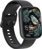 A black smartwatch with a colorful watch face displaying a bird and time. Anteprima dell’immagine prodotto