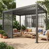 sweeek - Verstellbare Lamellenwand 130cm für Pergola Palace Produktbild-Vorschau 4