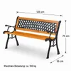 SEVICO Gartenbank Parkbank Bank Sitzbank Terrasse Balkon Produktbild-Vorschau 2
