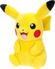 A plush toy of the character Pikachu from the Pokémon franchise, sitting and facing forward against a white background. Voir les images du produit