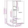 vidaXL Armadio speziale rovere artigianale 30x41x77,5 cm Anteprima dell’immagine prodotto 8