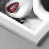 Gerahmtes Poster - Weißer Rahmen - Frau Gesicht Lippen - Produktbild-Vorschau 2