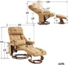 M MCombo  Relaxsessel mit Hocker, 360° drehbarer, mit Produktbild-Vorschau 7