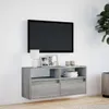 TV-Wandschrank mit LED-Beleuchtung Grau Sonoma 100x31x45 cm Produktbild-Vorschau 4