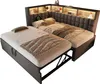 A modern sectional sofa bed with built-in shelving and lighting. Náhled obrázku produktu