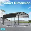 YARDIN Outdoor-Auto-tent-Garage | 10 x 15FT | Métal-Carport Voir les images du produit 2