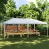 vidaXL Tenda per feste 4 x 6 m bianco Anteprima dell’immagine prodotto 1