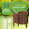 be4nature Bordure de jardin bois flexible 20 x 200 cm brun Voir les images du produit 6