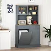 COSTWAY Armadio da cucina, per cestino da 45 L, mobile Anteprima dell’immagine prodotto 2