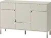 A light beige sideboard with rounded door details and thin legs. Produktbild-Vorschau