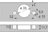 Weitwinkelscharnier Sensys 8657i TH 54 vern.HETTICH Produktbild-Vorschau 6