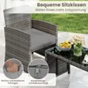 COSTWAY Polyrattan Gartenmöbel Set, Outdoor Lounge Möbel, Produktbild-Vorschau 5