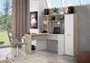 A home office setup with a corner desk and shelving unit. Produktbild-Vorschau