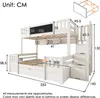 Etagenbett für 3 Kinder 90x200 & 140x200 cm ,mit Produktbild-Vorschau 5