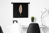 MuchoWow® Wandteppich Wandbehang Blatt - Gold - Rosa 60x60 Produktbild-Vorschau 3