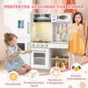 Cucina per bambini COSTWAY con accessori, cucina per Anteprima dell’immagine prodotto 9