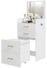 HOMCOM make-uptafel met kruk, make-uptafel met spiegel, 3 Productafbeelding-voorbeeld 1
