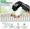A cleaning device is shown being used to clean a mattress, with diagrams illustrating different cleaning modes. Produktbild-Vorschau