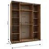 Zweitüriger Kleiderschrank SAMARA 4 - 200 cm, Produktbild-Vorschau 3