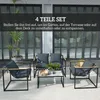 Zestaw mebli ogrodowych Outsunny ze stali dla 4 osób – Podgląd zdjęcia produktu 4