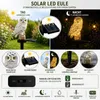 Solar Eule Gartenleuchte 43cm LED Solarfigur Gartendeko Produktbild-Vorschau 3
