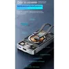 A detailed diagram of a power bank highlighting its various features and ports. Produktbild-Vorschau