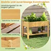COSTWAY Vyvýšený záhon, Vyvýšený dřevěný záhon na zeleninu, Náhled obrázku produktu 5