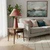 Lampada da tavolo Relaxdays, paralume in velluto e base in Anteprima dell’immagine prodotto 2
