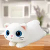 Plüsch Maskottchen Kuscheltier Katze Große Augen Weiß 45cm Produktbild-Vorschau 2