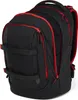A black backpack with red accents is shown from the side. Podgląd zdjęcia produktu
