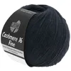 A ball of dark blue yarn with a black label wrapped around it. Produktbild-Vorschau